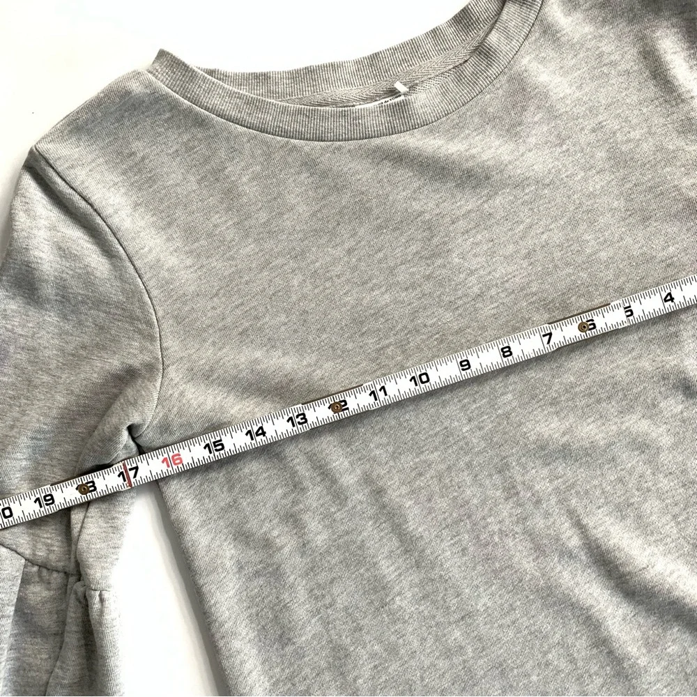 JDY Jacqueline de Yong Gray Bell Sleeve Sweatshirt Mini Dress Size XS Casual